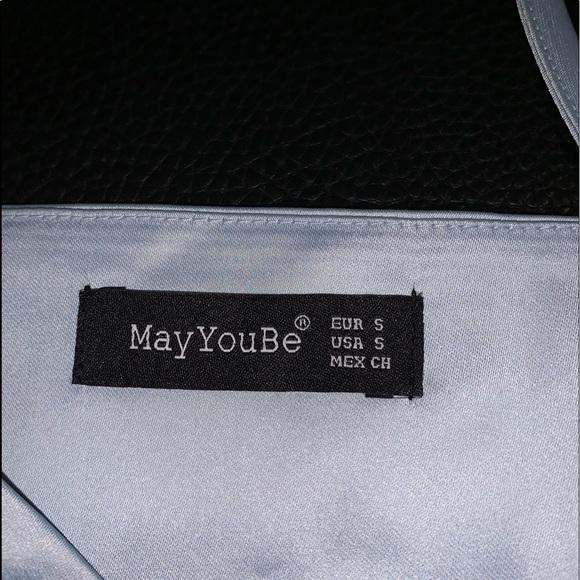 Blue Satin mini dress - Picture 4 of 4